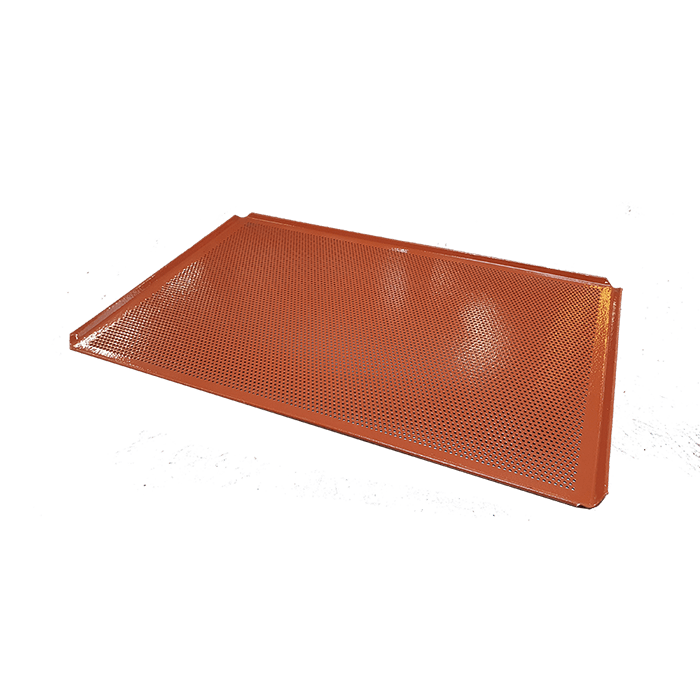 Leventi Plaque perforée EN 400x600 silicone rouge