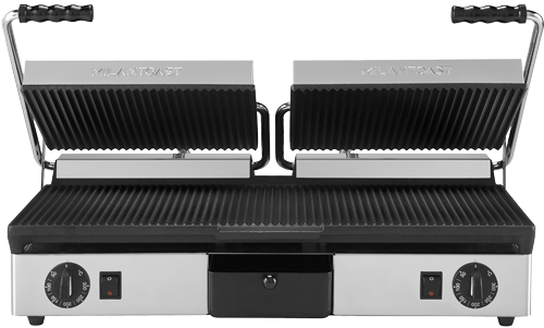 Milantoast Cast Iron Panini Grills grill double R+R/R+R fonte
