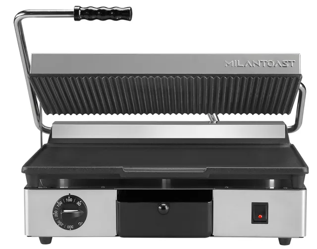 Milantoast Cast Iron Grill Panini Large Fonte Lisse