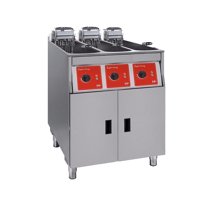 FriFri Super Easy 633 friteuse triple cuve sur meuble filtration