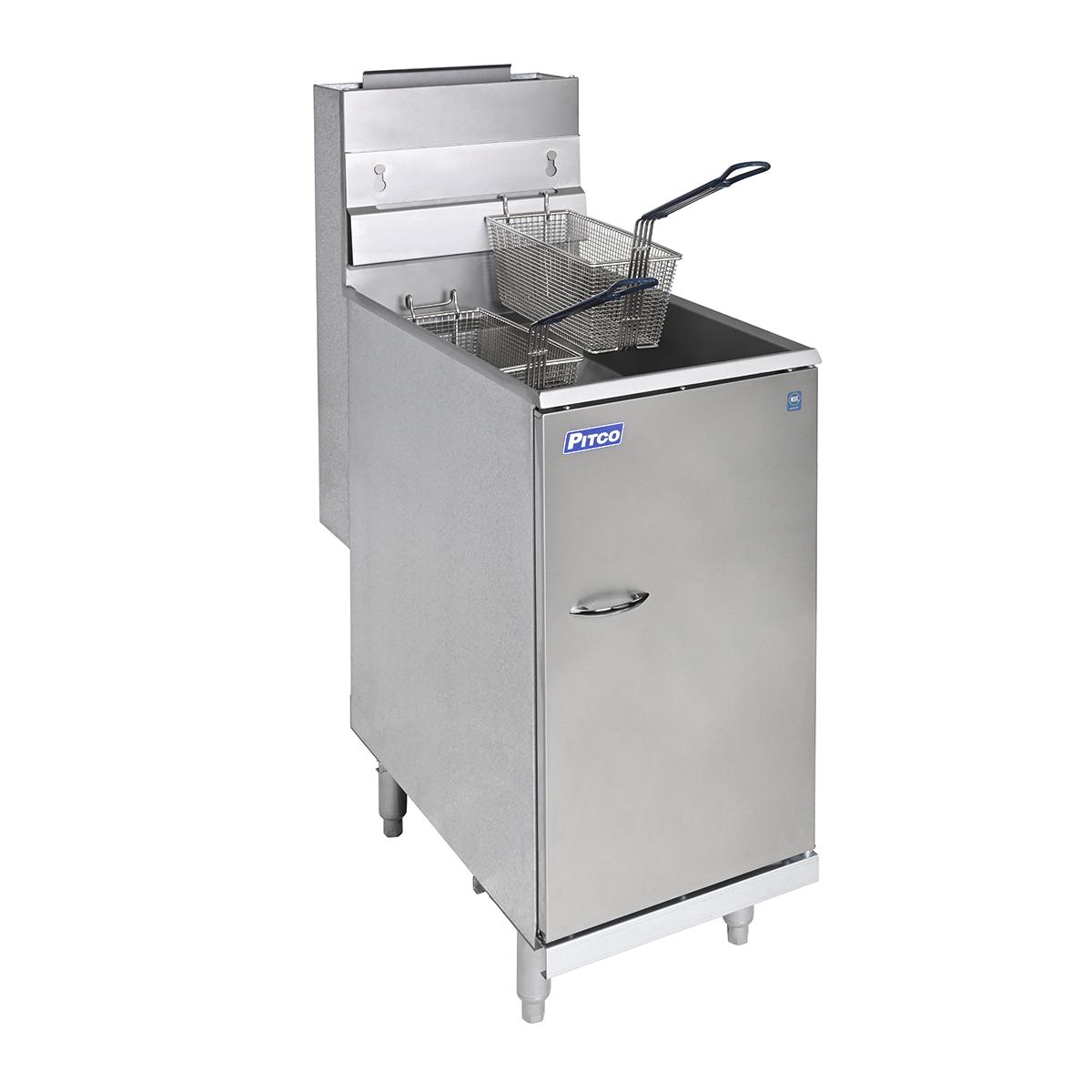 Pitco 35C+S friteuse gaz Millivolt G20 BE 22,7kg/h 2 paniers