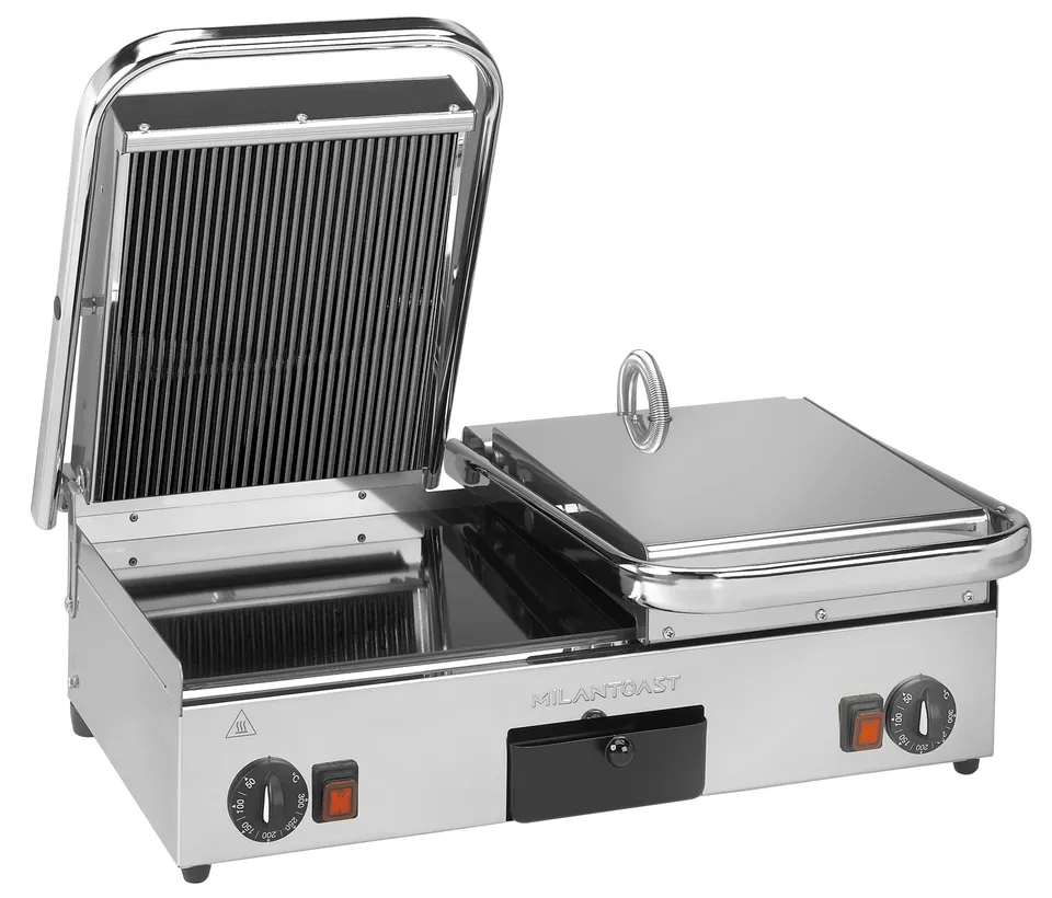 Milantoast Glass Ceramic Doppel Gl/Gr grill panini