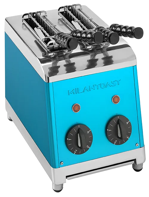 Milantoast Classic grille-pain classique bleu pinces inox Italie