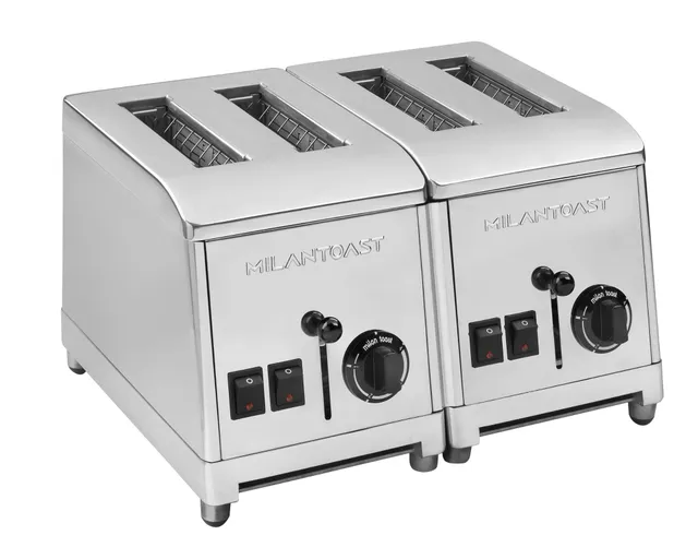 Milantoast Tostafette 4 Posti INOX grille-pain 4 fentes