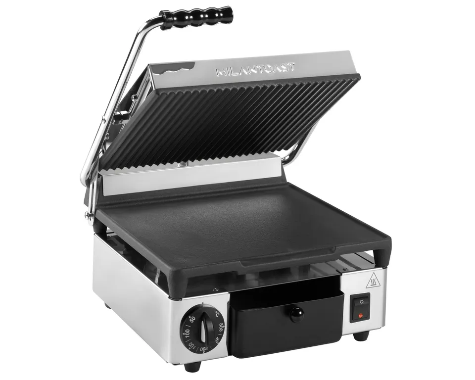 Milantoast Cast Iron Media L+R plaque grill panini fonte