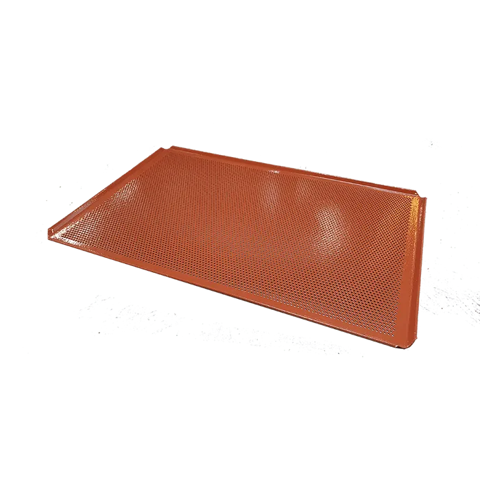 Leventi Plaque perforée EN 400x600 silicone rouge
