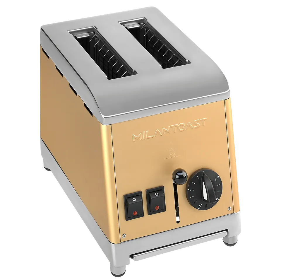 Milantoast Slice Toasters Grille-Pain 2 Tranches grille-pain D'Or