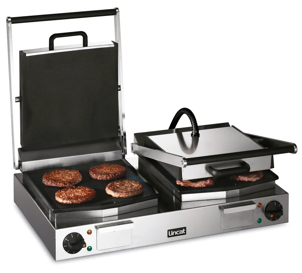 Lincat LRG2 grill contact double rainuré lisse 4,5 kW