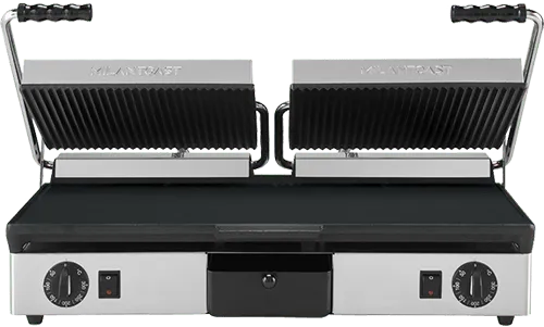 Milantoast Cast Iron Grill Panini Double Fonte Lisse