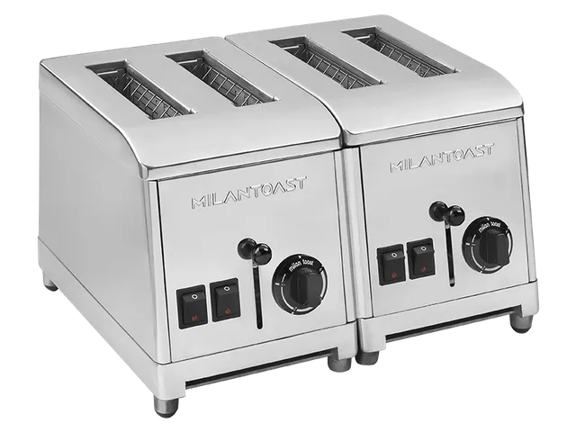 Milantoast Slice Toasters grille-pain 4 fentes inox