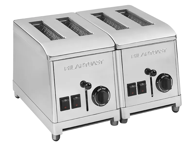 Milantoast Slice Toasters grille-pain 4 fentes inox