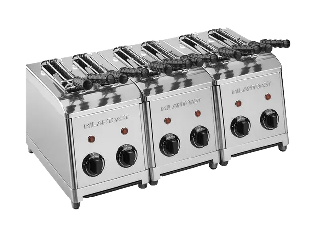 Milantoast CLASSIC Grille-Pain Inox 6 Pinces Made Italy