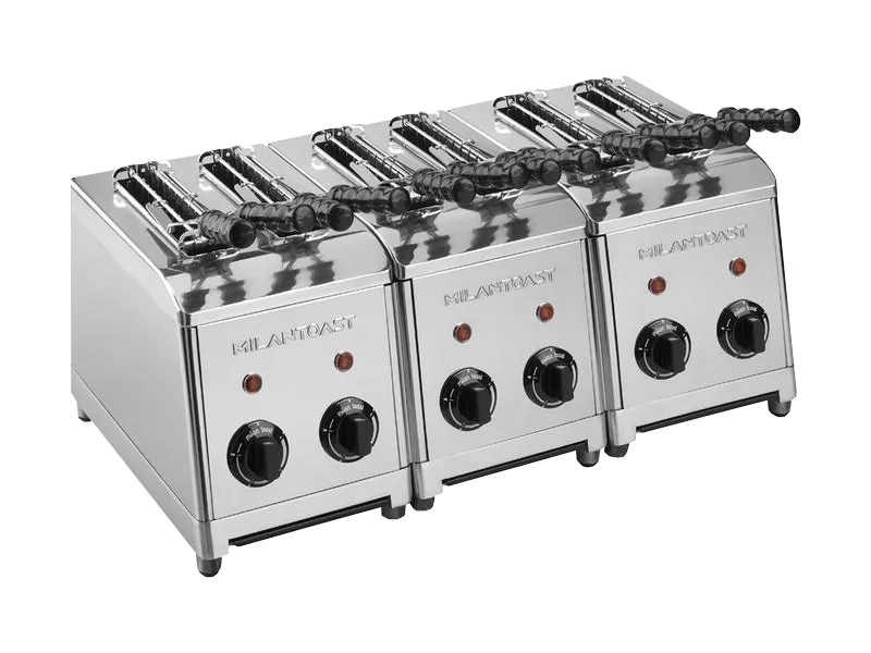 Milantoast CLASSIC Grille-Pain Inox 6 Pinces Made Italy
