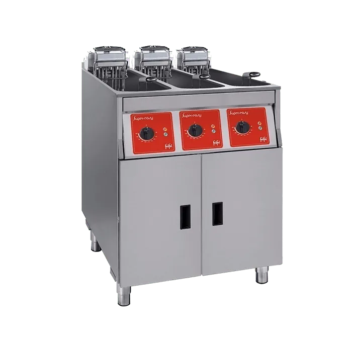 FriFri Super Easy 633 friteuse triple cuve sur meuble filtration