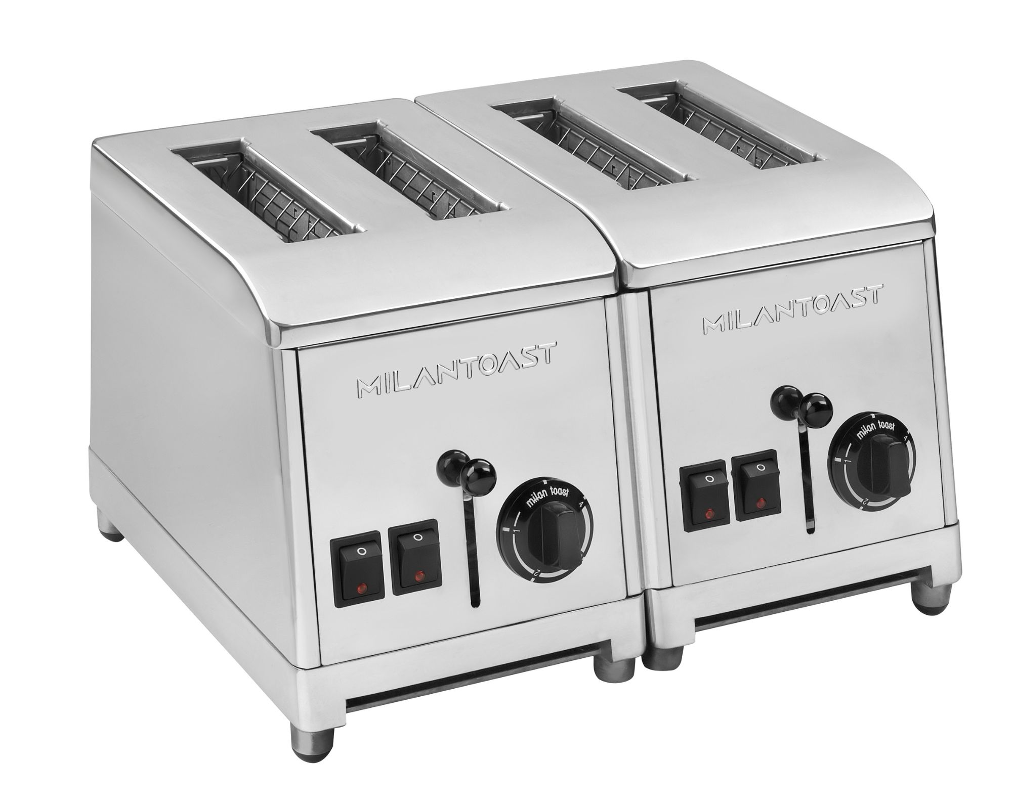 Milantoast Tostafette 4 Posti INOX grille-pain 4 fentes