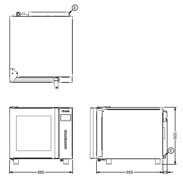 Leventi Convector CO343T four convection 4x GN tactile
